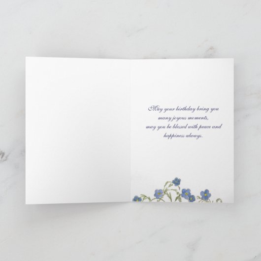 Happy Birthday Friend Blume Bucket Bouquet Card Karte (Innenseite)