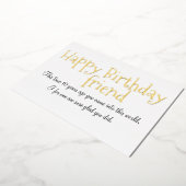 Happy Birthday Friend Foil Card Folieneinladung (Gedreht)