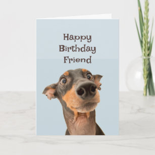 Happy Birthday Friend Funny Dog Spaß Card Karte