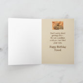 Happy Birthday Friend Funny Squirrel Spaß Karte (Innenseite)