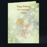 Happy Birthday Friend Karte<br><div class="desc">Schöne Blume Fee Design Happy Birthday Friend Grußkarte.</div>