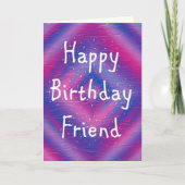 Happy Birthday Friend Karte (Vorderseite)