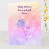 Happy Birthday Friend Karte (Gelbe Blume)