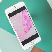 Happy Birthday Friend Lila Orchids Karte