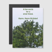Happy Birthday Friend Magnetic Card Magnetkarte (Vorne/Hinten)
