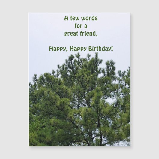 Happy Birthday Friend Magnetic Card Magnetkarte (Vorderseite)