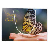 Happy Birthday Friendly Butterfly Große Geschenktüte (Rückseite)