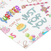 Happy Birthday Friends Family Kurz Table Runner Kurzer Tischläufer (Ecke)