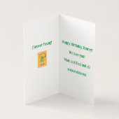 Happy Birthday Frog Banners Balloon Firework Karte (Innenseite)