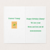 Happy Birthday Frog Banners Balloon Firework Karte (Innenseite Aufgefaltet)