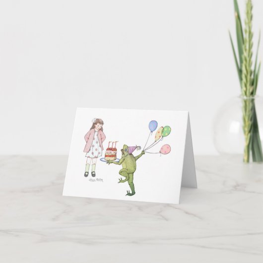 Happy Birthday Frog Card Karte (Vorderseite)