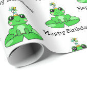 Happy Birthday Frog Geschenkpapier (Rolleneckpunkt)