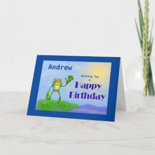 Happy Birthday Frog Karte