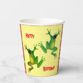 Happy Birthday Frog Paper Cups Pappbecher (Rückseite)