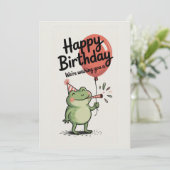 Happy Birthday Frog Party (Stehend Vorderseite)