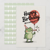 Happy Birthday Frog Party (Vorne/Hinten)