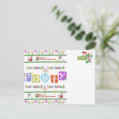 Happy Birthday Frohe Weihnachten Postkarten (Stehend Vorderseite)