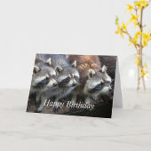 Happy Birthday from all us Animals Karte (Gelbe Blume)