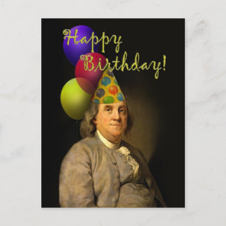 Happy Birthday From Ben Franklin Postkarte