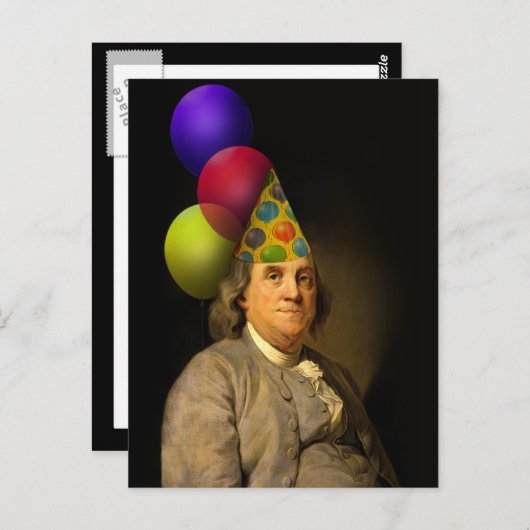 Happy Birthday From Ben Franklin Postkarte (Vorne/Hinten)