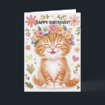 Happy Birthday From Cat Funny Niedlich Card Feiertagskarte<br><div class="desc">Funny Geburtstagskarte l Happy Geburtstag Grußkarte l Cat lover Geburtstagskarte l Personalisiert Geburtstagskarte l Funny Birthday digitale Karte l Template Geburtstagskarte Bereit zum Download l Katze Geburtstagskarte Purr-Fein Adorable Grußkarte! Sie suchen eine einzigartige Möglichkeit, "Happy Birthday" zu sagen? Mama wird die niedliche Katze, die mit Blume lächelt 🐾 Begegnen Sie...</div>