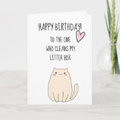 Happy Birthday From Cat Funny Niedlicher Spaß Karte (Vorderseite)