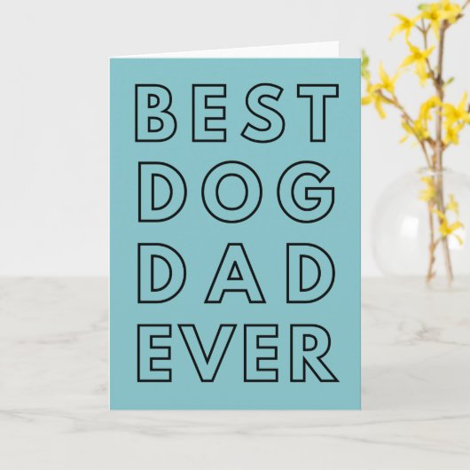 Happy Birthday From Dog, Best Hund Vater je Karte (Gelbe Blume)