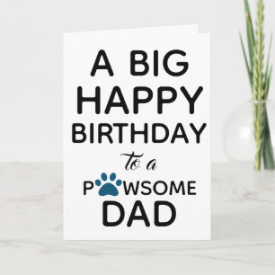 Happy Birthday from Dog - Funny Dog Vater Karte