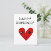 Happy Birthday from my Happy Heart Postkarte (Stehend Vorderseite)