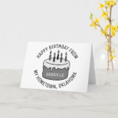 Happy Birthday from Oklahoma Karte (Gelbe Blume)