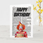 HAPPY BIRTHDAY from the Clown Karte (Gelbe Blume)