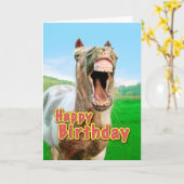 Happy Birthday from the happy horse Karte (Gelbe Blume)