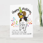 Happy Birthday from Your Beagle Dog Buddy Karte<br><div class="desc">Happy Birthday from Your Beagle Dog Buddy is a great card for anyone you know who has a Beagle. This happy Beagle was busy chewing his owner's shoe - he spotted the brightly colored Birthday Cake and stole a piece. You want to laugh, you want to schulen d, but in...</div>