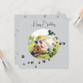 Happy Birthday from Your Furry Friend 2 Photos   Karte (Vorderseite/Rückseite Beispiel)