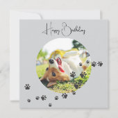 Happy Birthday from Your Furry Friend 2 Photos   Karte (Vorderseite)