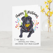 Happy Birthday from Your Labrador Buddy Karte (Gelbe Blume)