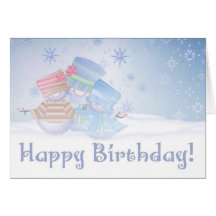 Happy Birthday Frosty Card
