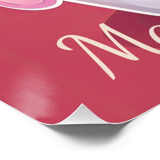 Happy Birthday Frozen Yogurt Kawaii Cartoon Poster (Ecke)