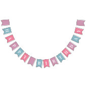 Happy Birthday Frühlingsfarben Custom Bunting Flag Wimpelkette (Alle)