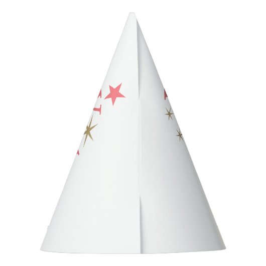 Happy Birthday Fügen Sie Ihren Namen und Datum hin Partyhütchen (Rückseite)