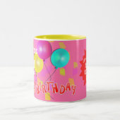 Happy Birthday Fun 13. Meilenstein Personalisiert Zweifarbige Tasse (Mittel)