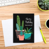 Happy Birthday Fun Cactus Pflanze Personalisiert C Karte