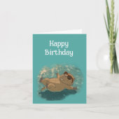 Happy Birthday Fun Capybara Just Chillin Dankeskarte (Vorderseite)