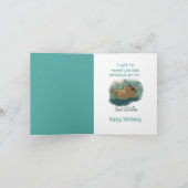 Happy Birthday Fun Capybara Just Chillin Dankeskarte (Innenseite)