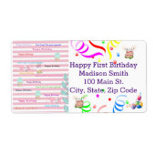 Happy Birthday FUN Cupcake Address Label (Vorne)