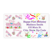 Happy Birthday FUN Cupcake Address Label (Vorne)