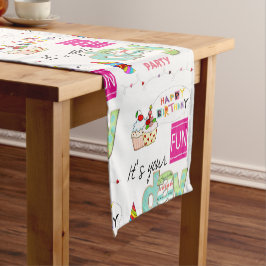 Happy Birthday FUN Cupcake Kurz Table Runner Kurzer Tischläufer
