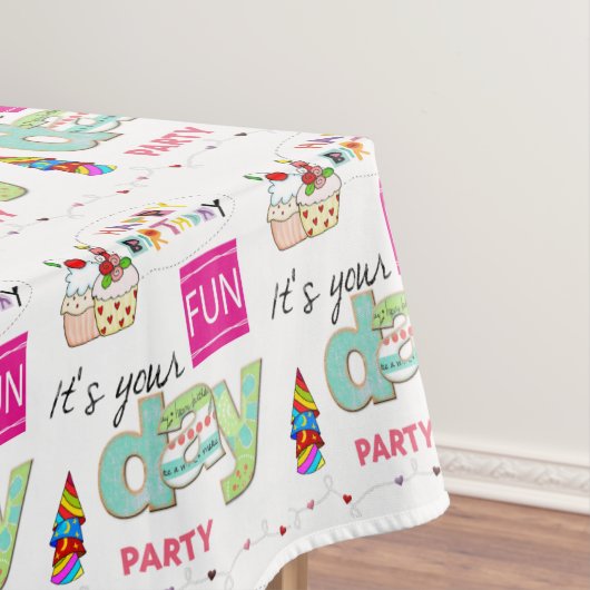 Happy Birthday FUN Cupcake Tablecloth Tischdecke (Beispiel)