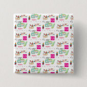 Happy Birthday FUN Cupcake Überraschungsknopf Button (Vorderseite)