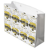 Happy Birthday Fun Große Geschenktasche Geschenktüte (Rückseite Schrägansicht)